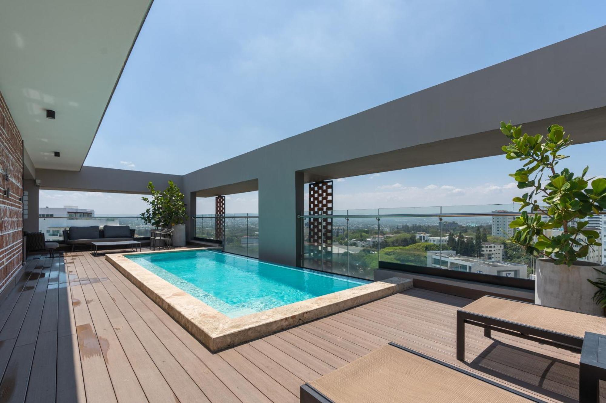 Modern Luxury Condo With Rooftop Pool & Gym Сантяго де лос Кабайерос Екстериор снимка